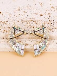 水鑽裝飾馬設計耳環 - 彩色 - 查看 5