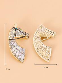 水鑽裝飾馬設計耳環 - 彩色 - 查看 6