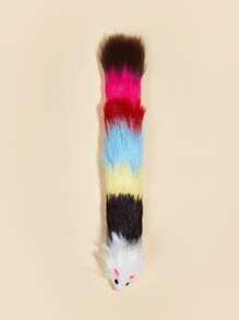 1pc Random Color Plush Mouse Toy For Pets, Suitable For Cats, Relieve Boredom During Playtime (Due To Multiple Colors, Color Pattern May Vary) - Multicolor - View 5