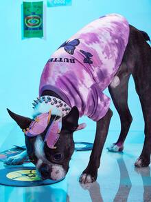 PETSIN 紮染蝴蝶圖案寵物T恤衫 - 彩色 - 查看 6