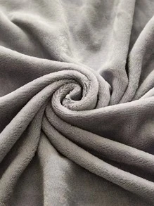 Solid Color Plush Fitted Sheet - Grey - View 9