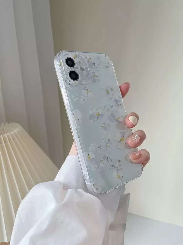 Floral Clear Phone Case - Multicolor - View 4