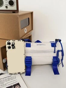 Học sinh trung học Túi đeo vai đa năng cho sinh viên năm nhất Túi đeo vai thường ngày Túi xô họa tiết chữ cái có móc khóa, Túi xách đi học khi đi du lịch, đại học, ngoài trời Túi đeo hông du lịch thời trang di động đa chức năng ngoài trời Quà tặng Đồ dùng du lịch Túi đeo chéo cắm trại Mùa hè trở lại trường Túi màu trắng Ba lô Túi đeo chéo Đồ dùng học tập mùa xuân - trắng - Xem 7