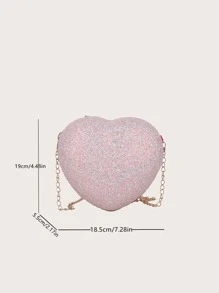 Bolsa creativa con lentejuelas con diseño de corazón - Rosa - Ver 8