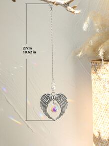 水晶球彩虹捕光器窗戶家居裝飾翅膀吊墜，帶有水晶球掛件窗戶捕光器 - 彩色 - 查看 5