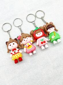 4入組卡通人物吊墜鑰匙圈