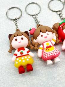 4入組卡通人物吊墜鑰匙圈