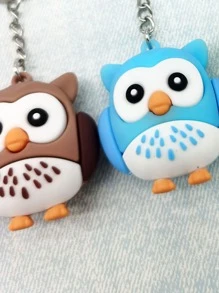 6pcs Silicone Cartoon Owl Keychain, Suitable For Party Favor, Holiday, Back To School Gift - Multicolor - View 5