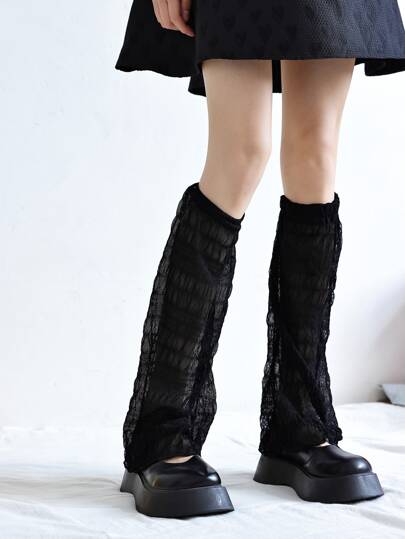 shino　レッグウォーマー 無地柄 レッグウォーマー | SHEIN JAPAN