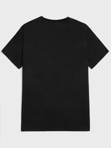 Manfinity VCAY Men Cartoon Graphic Tee - Black - View 2