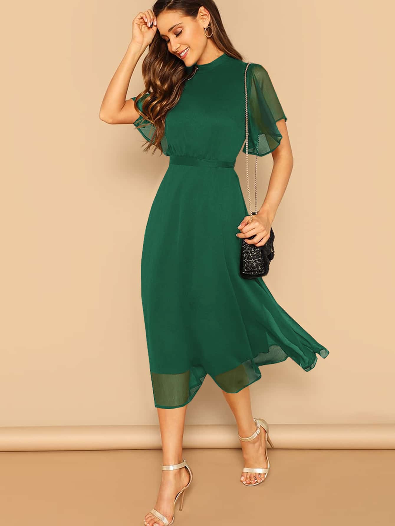 Shein Black Sheer Dress main image 0
