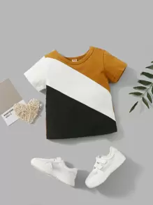 男嬰撞色T恤 - 彩色 - 查看 1