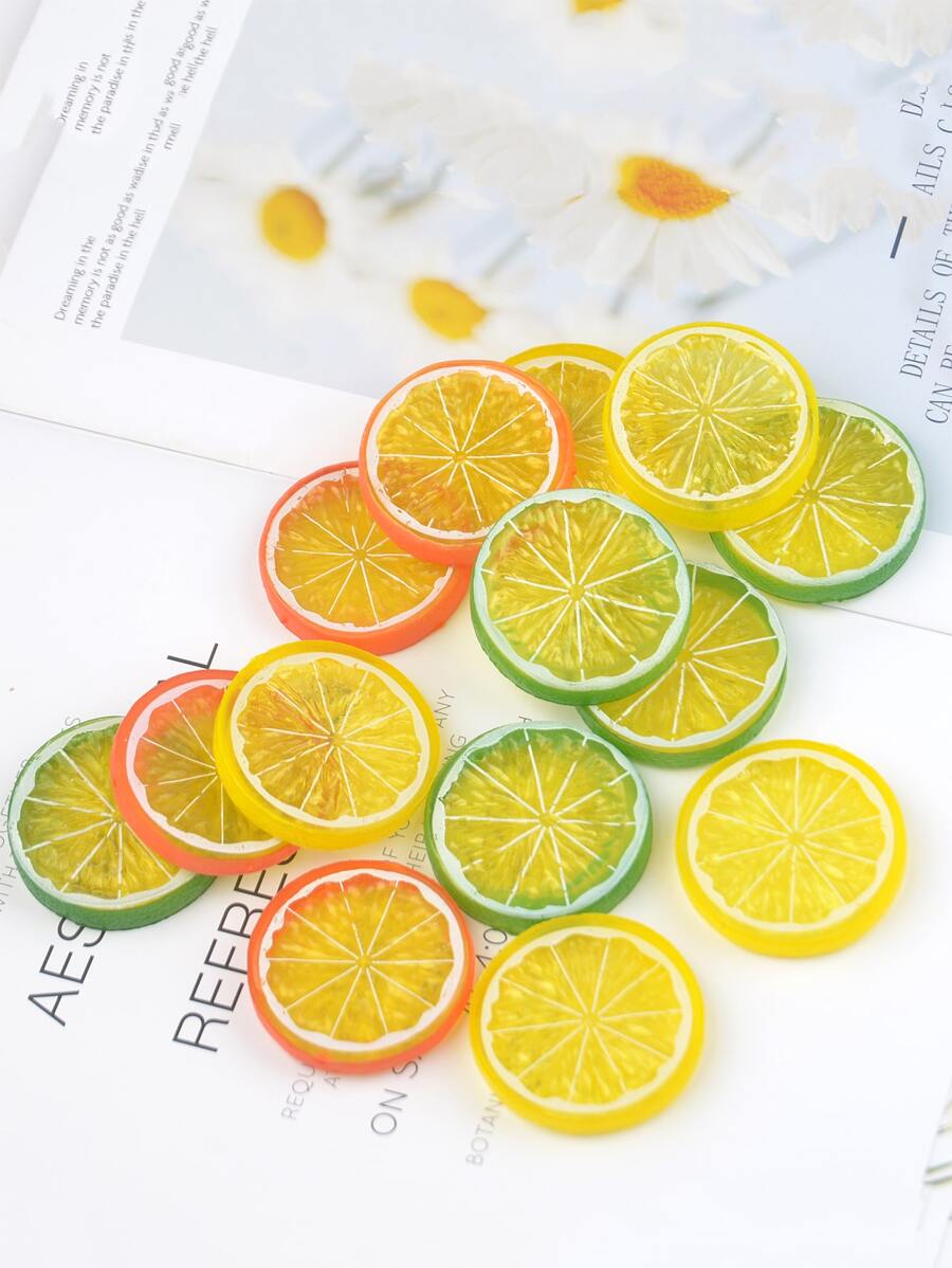6pcs Artificial Lemon Slice - Multicolor - View 1