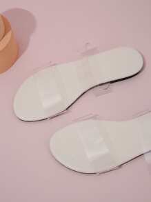 Dép bệt Nữ màu trơn Đúng mốt - Màu be - Xem 5