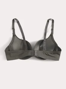 Solid Push Up Bra - Army Green - View 2