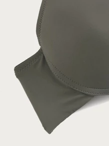 Solid Push Up Bra - Army Green - View 3