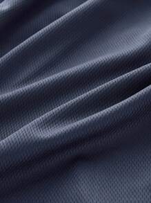 G Gradual Men Geo Print Zip Pocket Drawstring Waist Sports Shorts - Navy Blue - View 5