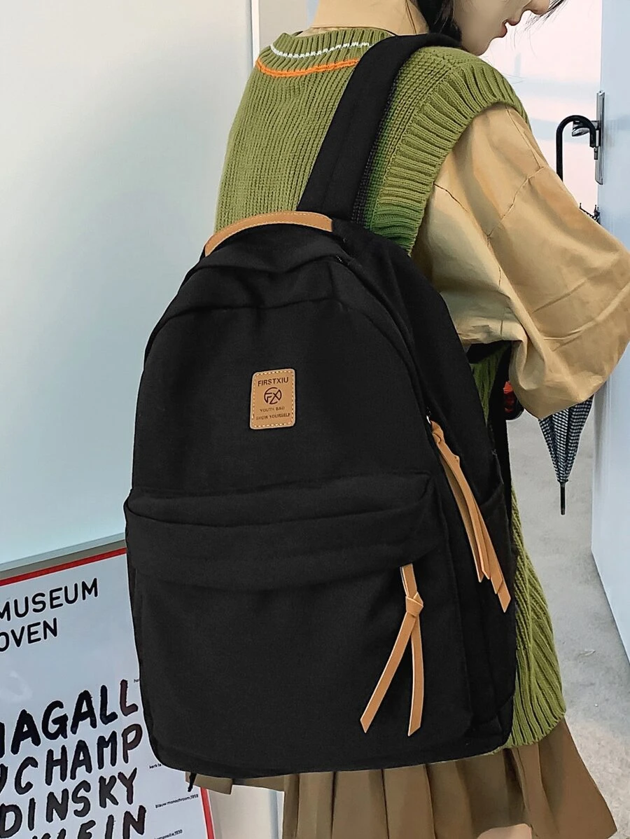 Mochila multifunción minimalista de gran capacidad - Negro - Ver 1