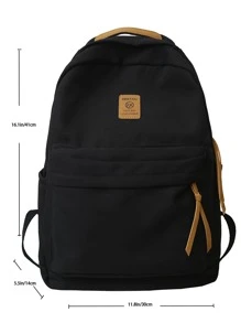 Mochila multifunción minimalista de gran capacidad - Negro - Ver 3