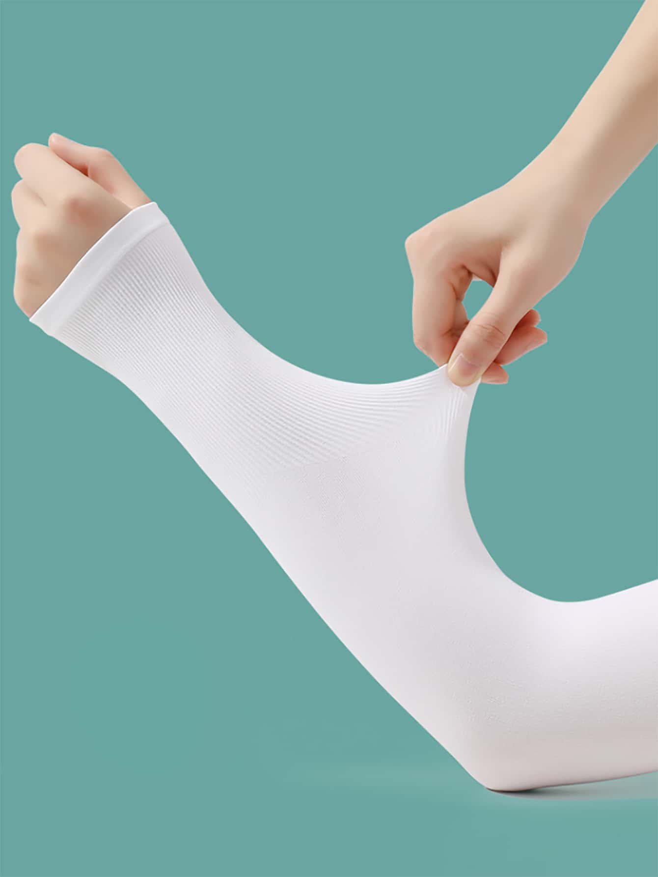 Solid Arm Sleeves Halloween - White - View 1