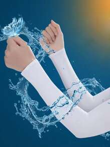 Solid Arm Sleeves Halloween - White - View 2