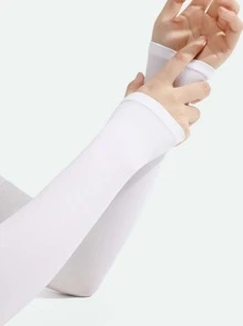 Solid Arm Sleeves Halloween - White - View 3