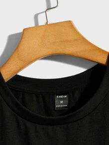 Manfinity VCAY Men Letter Graphic Tank Top - Black - View 3