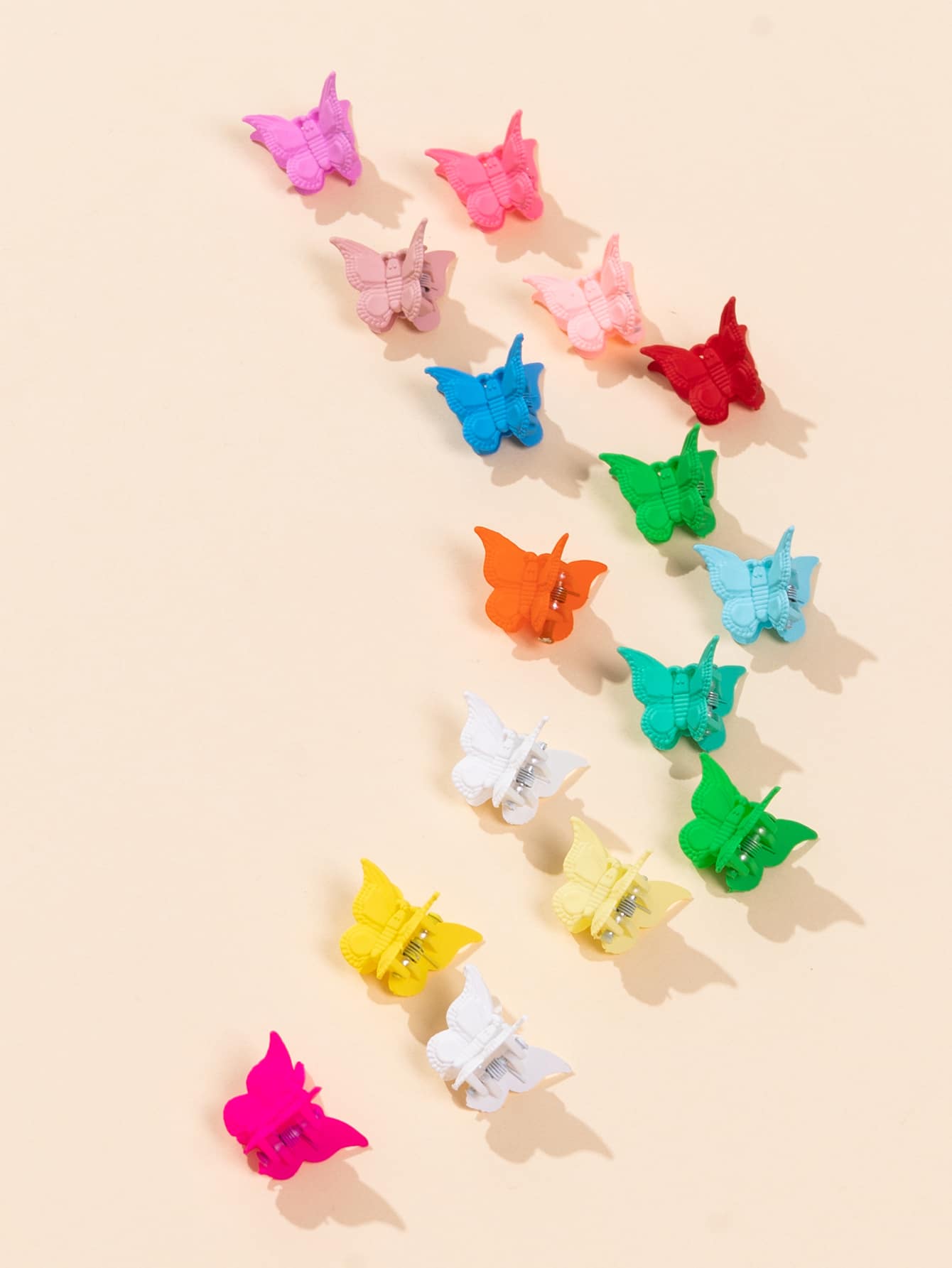 Garra de pelo en forma de mariposa y cola de sirena, color aleatorio para mujeres y niñas - Multicolor - Ver 1