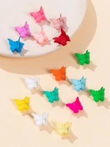 Garra de pelo en forma de mariposa y cola de sirena, color aleatorio para mujeres y niñas - Multicolor - Ver 2