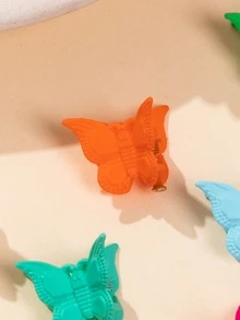 Garra de pelo en forma de mariposa y cola de sirena, color aleatorio para mujeres y niñas - Multicolor - Ver 3