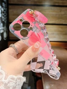 Funda para teléfono con correa de muñeca con patrón de corazón - Multicolor - Ver 5