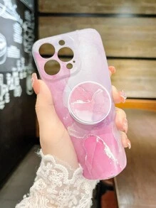 Marble Pattern Phone Case With Stand-Out Phone Grip,International Version, Not The Domestic Version - Multicolor - View 4