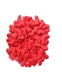 50 片人造心形花瓣，红色情人节心形装饰，适合婚礼派对、情人节、礼物 - 紅色 - 查看 2