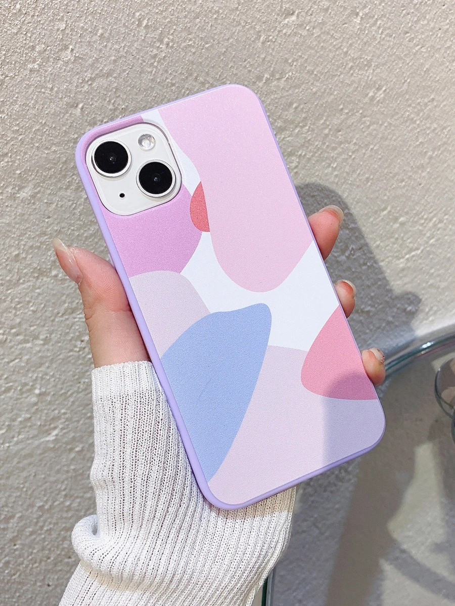 Coque de téléphone portable à blocs de couleurs - Multicolore - Voir 1