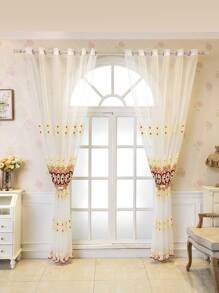 Rèm đơn bảng thêu hoa - Nhiều màu - Xem 4