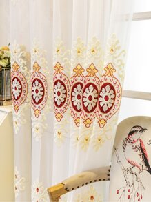 Rèm đơn bảng thêu hoa - Nhiều màu - Xem 6