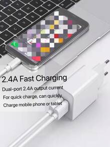1pc Charger Head & 1pc Data Cable Compatible With iPhone