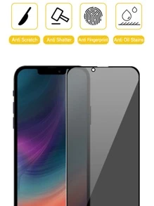 2pcs Privacy Screen Protector & Back Film Compatible With iPhone 15/15Pro/15Plus/15Promax - Black - View 4