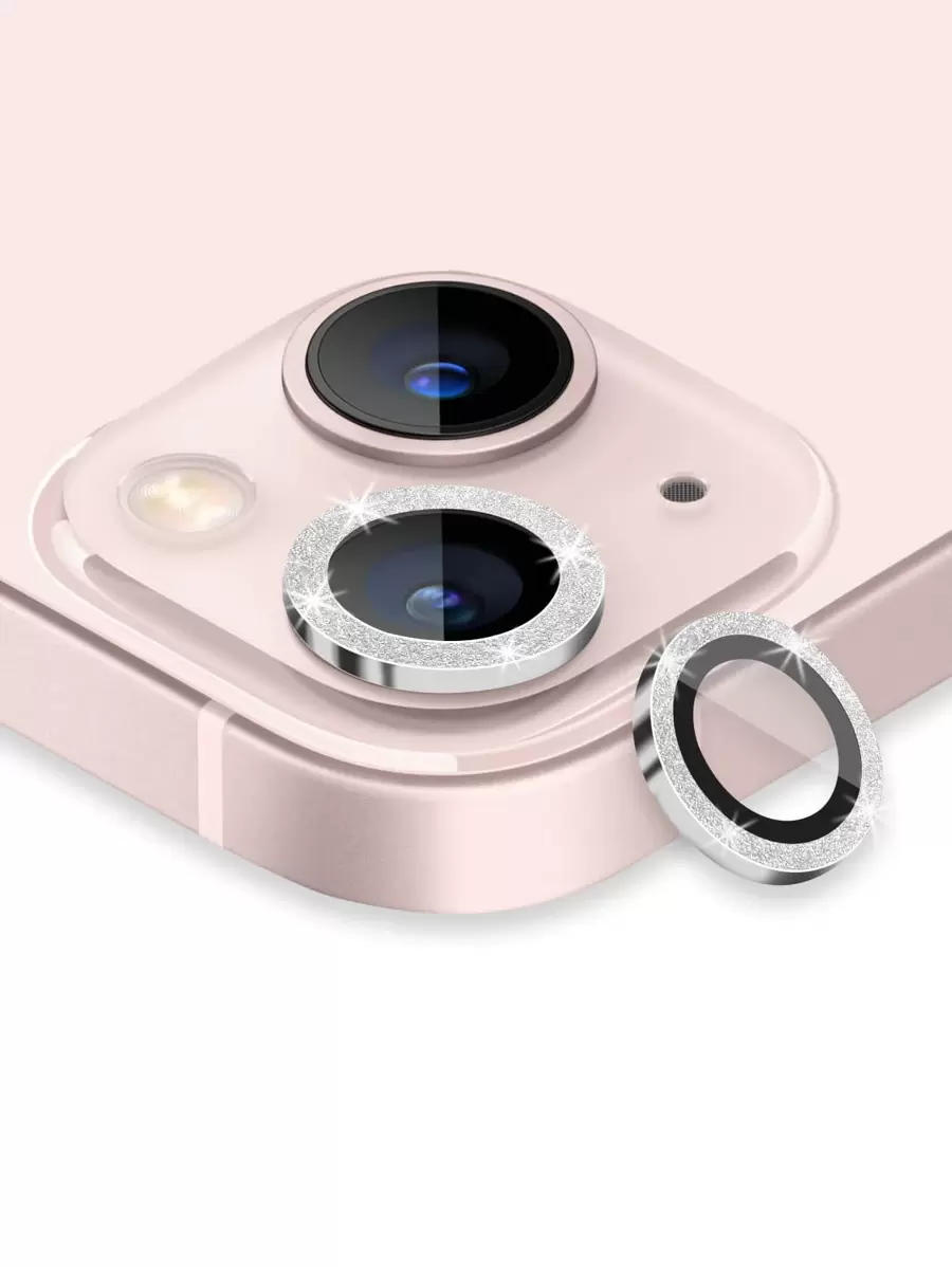 2 miếng dán bảo vệ ống kính camera hình mắt đại bàng sáng bóng, tương thích với iPhone 12/13/14/15/15/12mini/13mini/14Plus/15Plus/16Plus, trang trí và bảo vệ camera của bạn. - Bạc - Xem 1