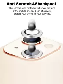 2 miếng dán bảo vệ ống kính camera hình mắt đại bàng sáng bóng, tương thích với iPhone 12/13/14/15/15/12mini/13mini/14Plus/15Plus/16Plus, trang trí và bảo vệ camera của bạn. - Bạc - Xem 3