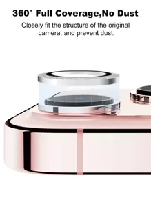 2 miếng dán bảo vệ ống kính camera hình mắt đại bàng sáng bóng, tương thích với iPhone 12/13/14/15/15/12mini/13mini/14Plus/15Plus/16Plus, trang trí và bảo vệ camera của bạn. - Bạc - Xem 4