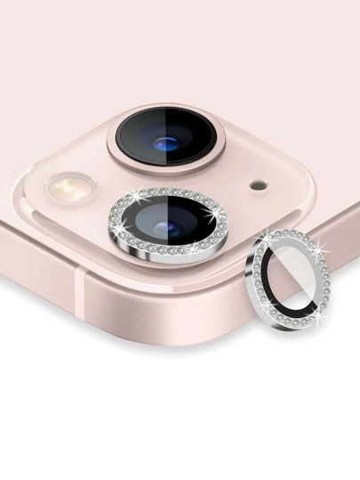 2pcs Camera Lens Rhinestone Eagle Eye Protective Film Compatible With Iphone 12/13/14/15/15/12mini/13mini/14Plus/15Plus/16Plus Gift For Birthday, Family, Friends Sparkling Crystal, Lens Protector, Phone Accessories Waterproof Shockproof Anti-Fall Anti-Fall Scratch Resistant Anti-Fingerprint Full Cover