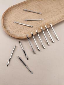 12pcs Simple Hair Clip Casual Claw Clips Hair Claws Hair Barrettes, Hair Accessories - Silver - View 2