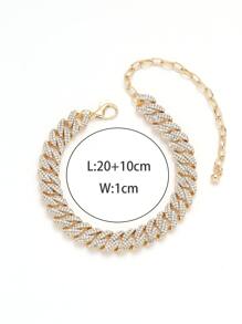 Vòng đeo chân trang trí bằng Rhinestone - Vàng - Xem 4