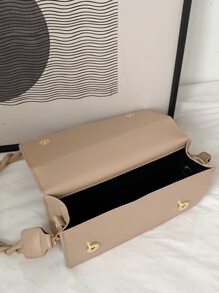 Minimalist Braided Strap Square Bag - Khaki - View 5