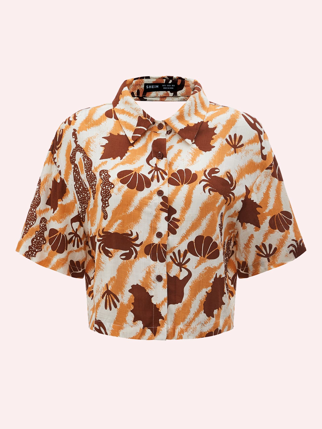 SHEIN MOD 鏤空植物圖案襯衫 - 彩色 - 查看 1
