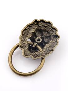 Vintage Lion Design Drawer Knob - Bronze - View 2