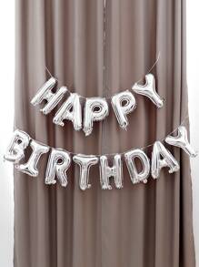 1 套生日派对气球，银色 PE 背景装饰气球，适合生日派对、圣诞节 - 銀色 - 查看 1