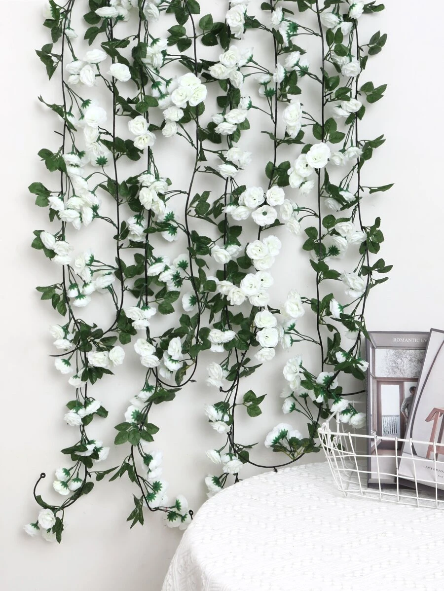 Dây leo hoa nhân tạo 1pc 2.3M - trắng - Xem 1