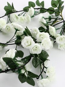 Dây leo hoa nhân tạo 1pc 2.3M - trắng - Xem 3